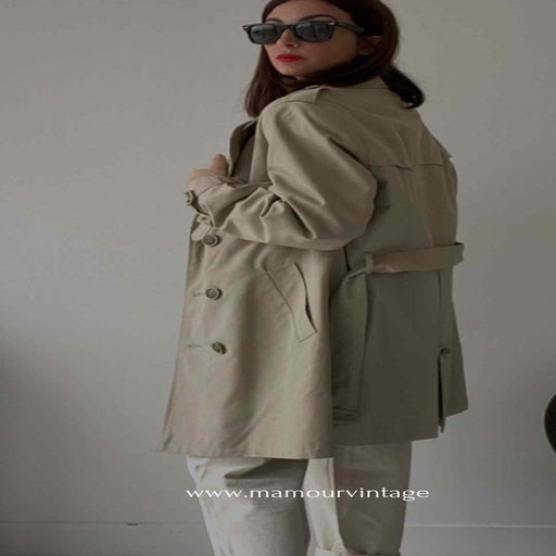 Belted trench coat