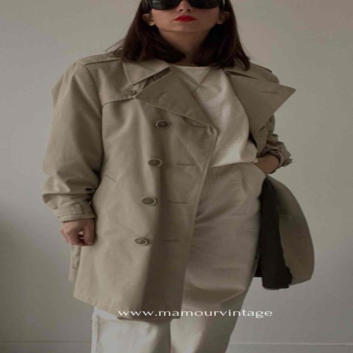 Belted trench coat