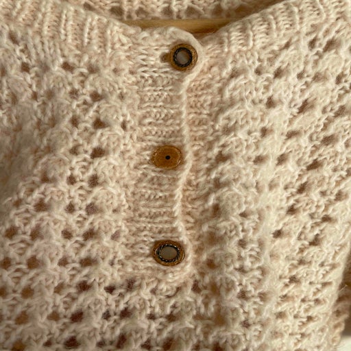 Openwork wool sweater