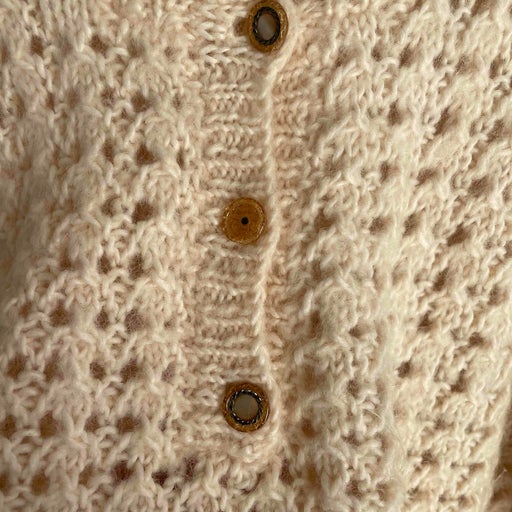Openwork wool sweater