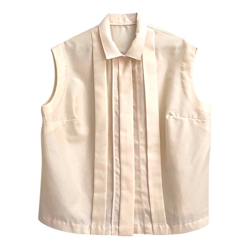 Sleeveless silk shirt