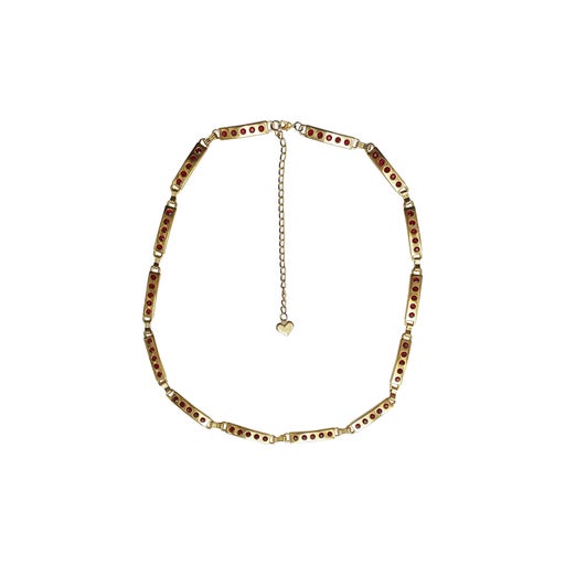 Chain and rhinestone belt