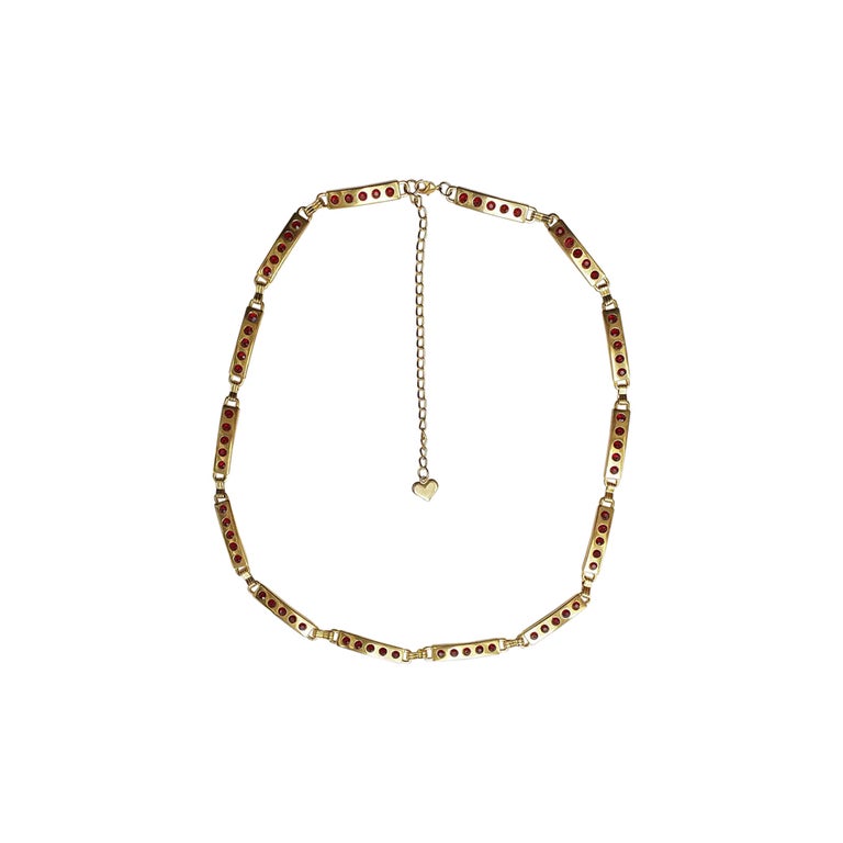 Chain and rhinestone belt