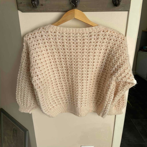 Openwork wool sweater