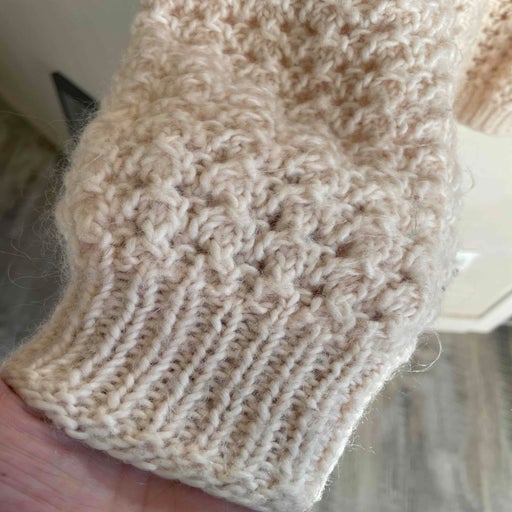 Openwork wool sweater