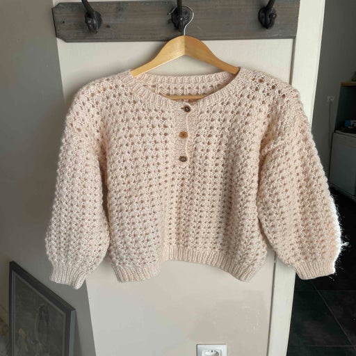 Openwork wool sweater