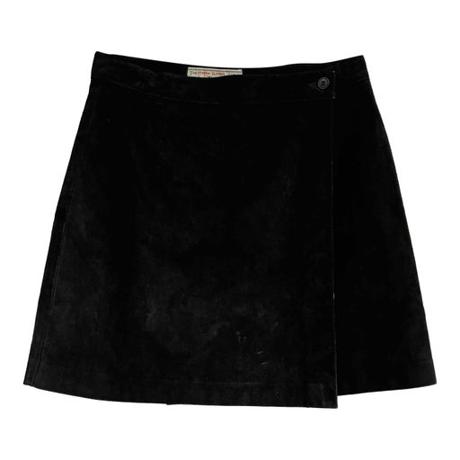 Suede wrap skirt