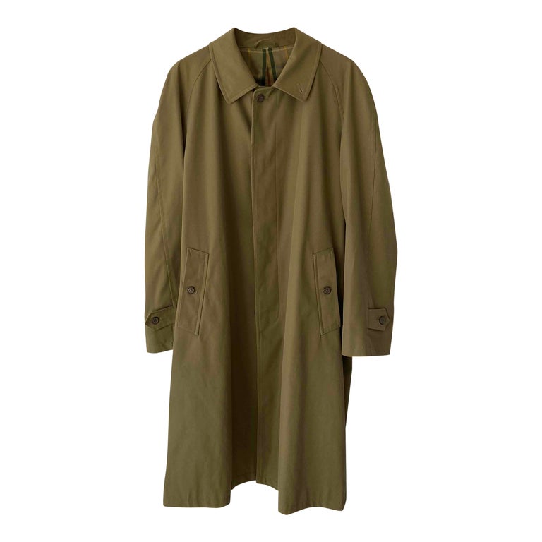 Olive green trench coat