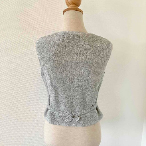 Lurex sleeveless cardigan