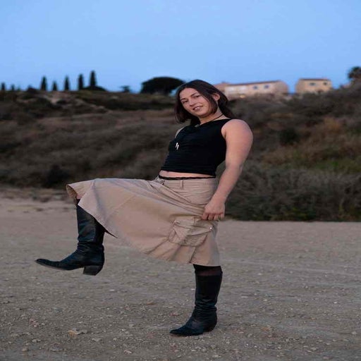Asymmetrical cago skirt