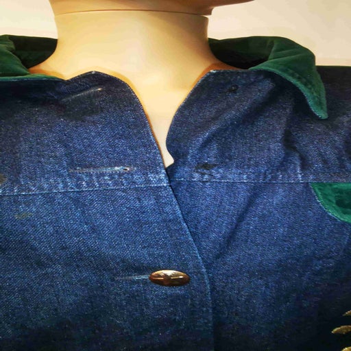 Denim and velvet jacket