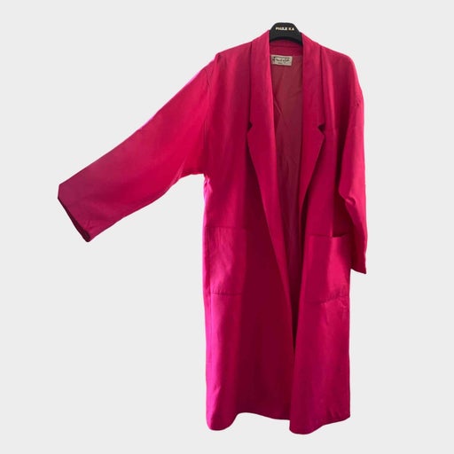Long fuchsia coat