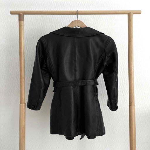 Leather safari jacket