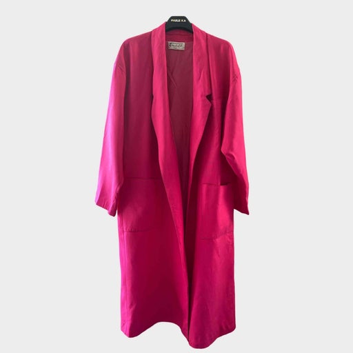 Long fuchsia coat