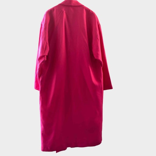 Long fuchsia coat