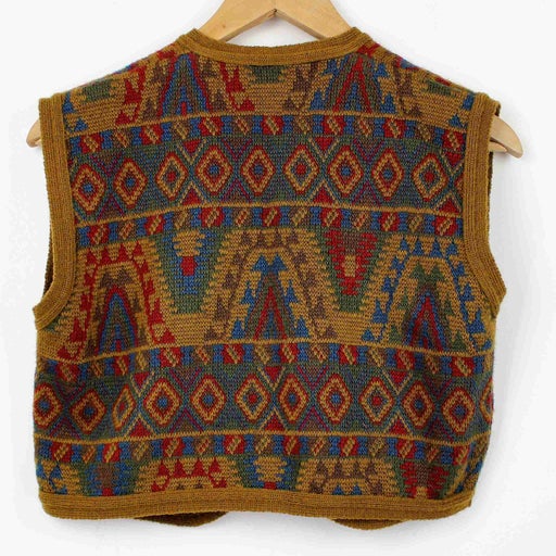 Sleeveless jacquard cardigan