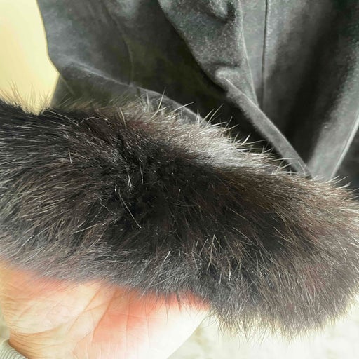 Leather and fur cape
