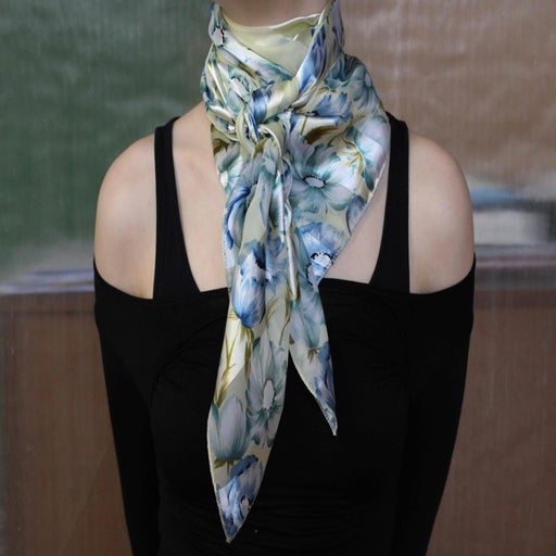 Floral striped scarf