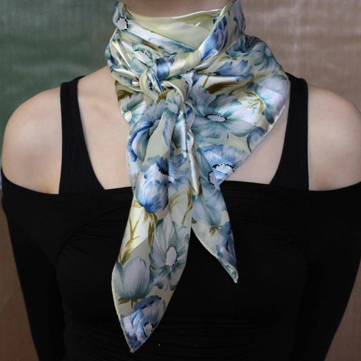 Floral striped scarf