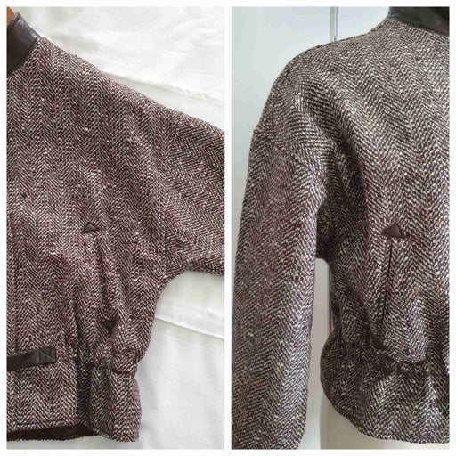Wool and leather jacket
