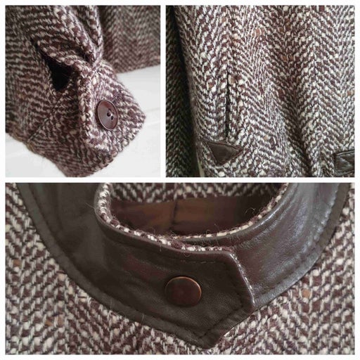 Wool and leather jacket