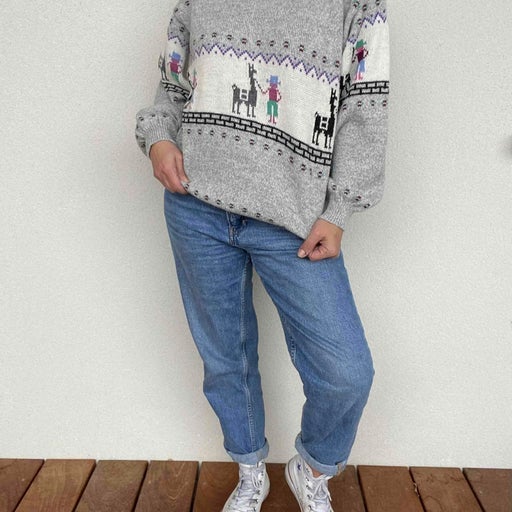 Patterned wool sweater