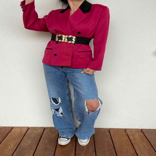 Velvet collar blazer