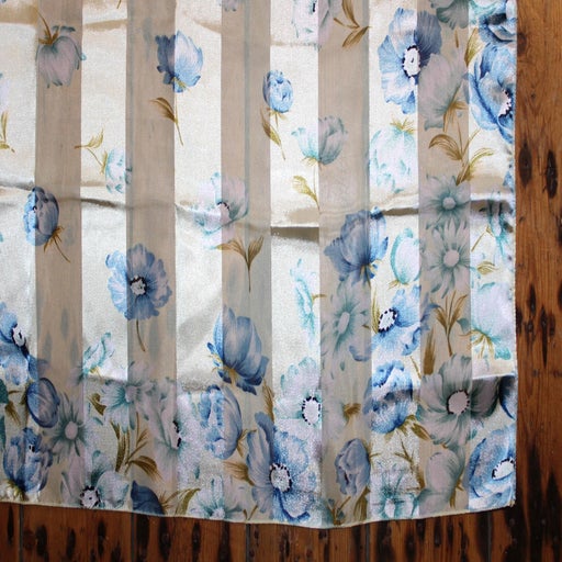 Floral striped scarf