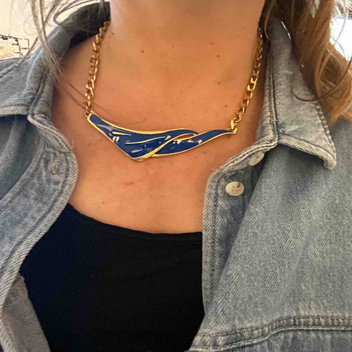 Enamel Pendant Necklace