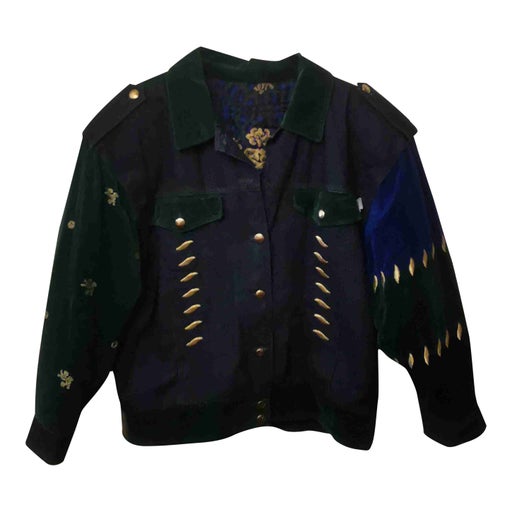 Veste en jean et velours
