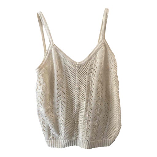 Openwork knit camisole