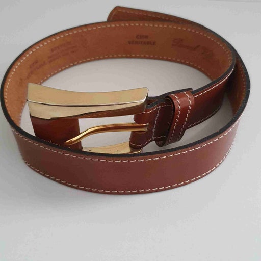 Ceinture en cuir et laiton