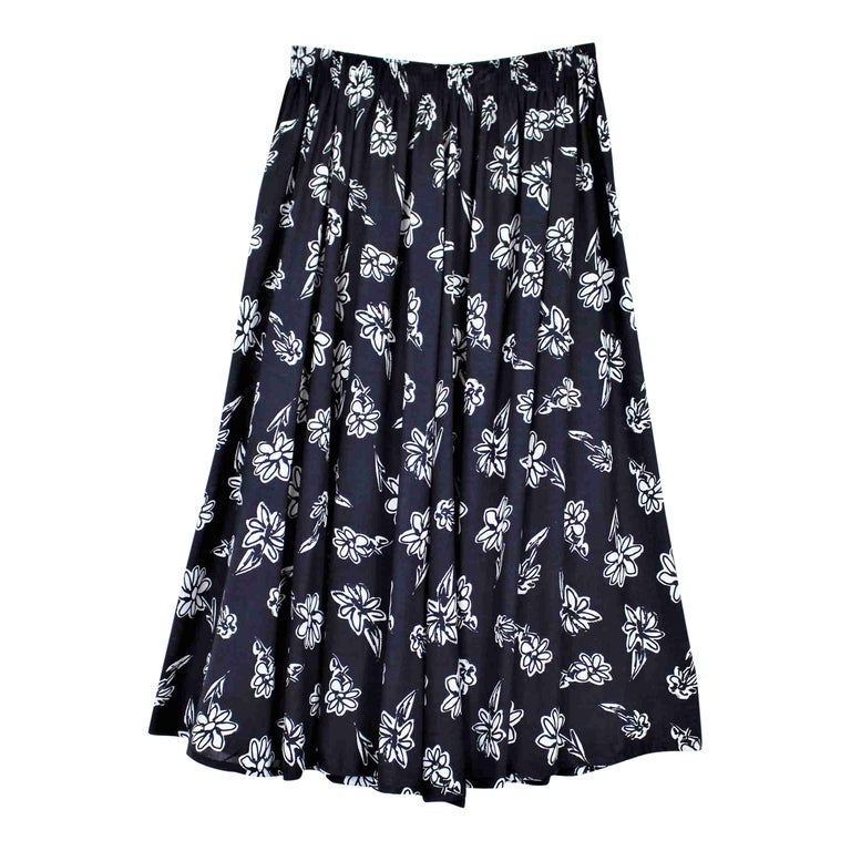 Floral midi skirt
