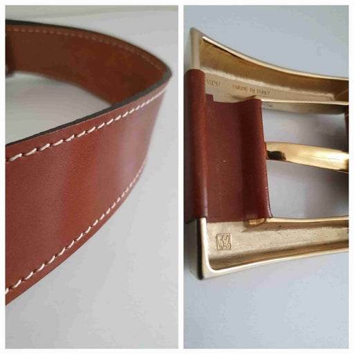 Ceinture en cuir et laiton