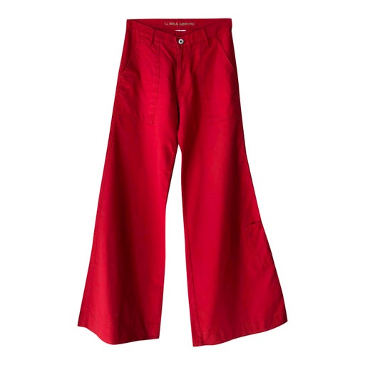 Pantalon flare en coton