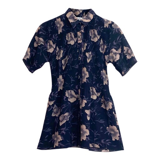 Floral pleated shirt