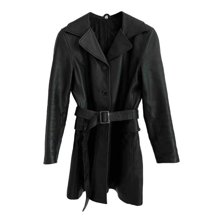 Leather safari jacket
