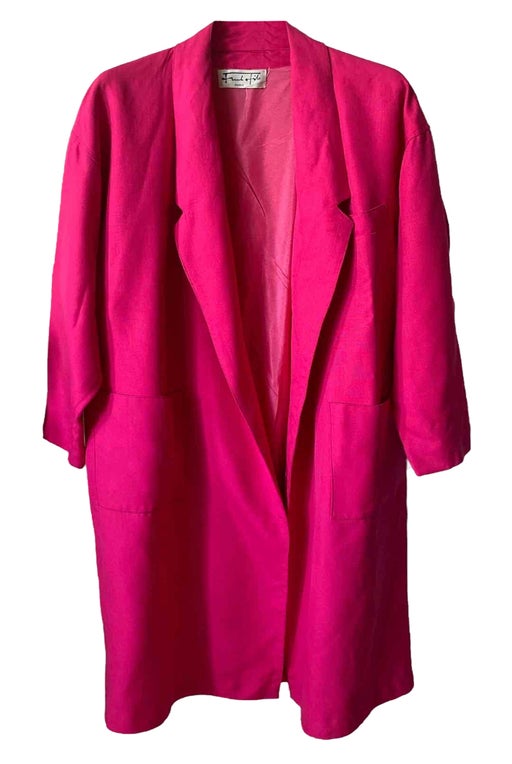Long fuchsia coat