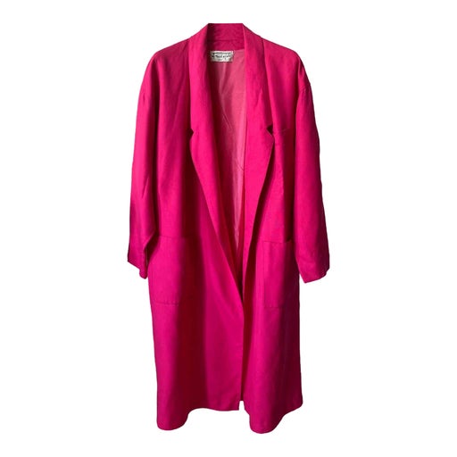 Long fuchsia coat