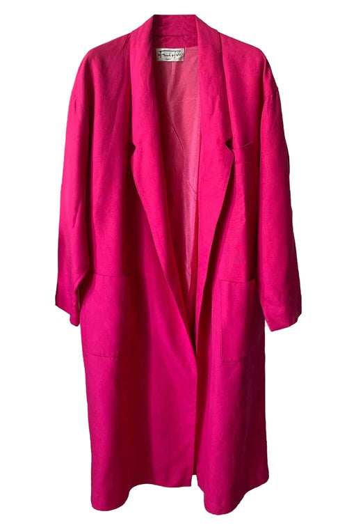 Long fuchsia coat