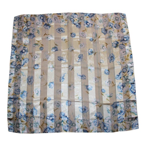 Floral striped scarf
