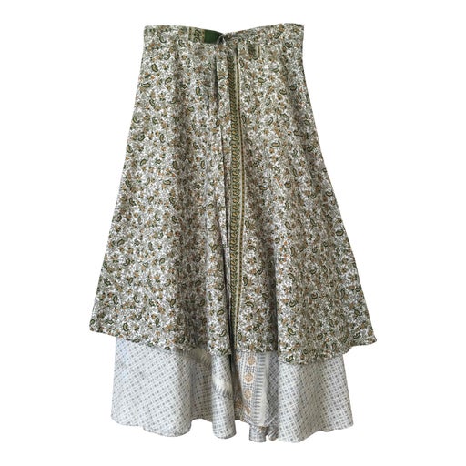 Silk wrap skirt