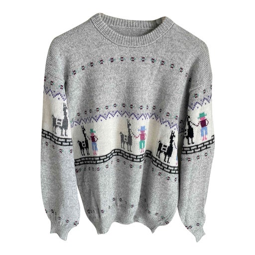 Patterned wool sweater