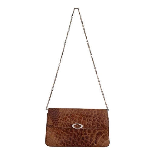 Sac pochette en cuir exotique