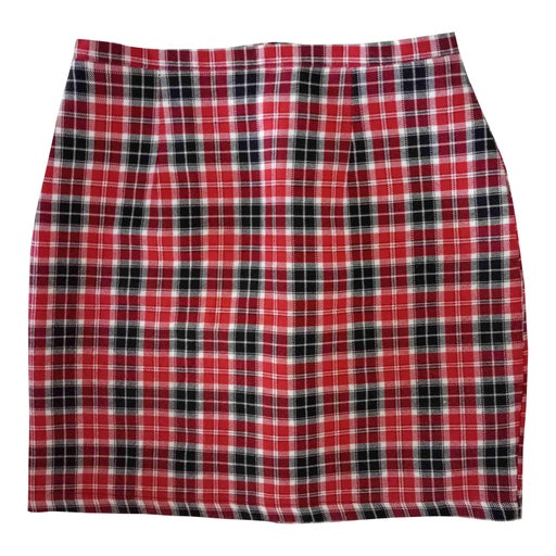 Plaid mini skirt
