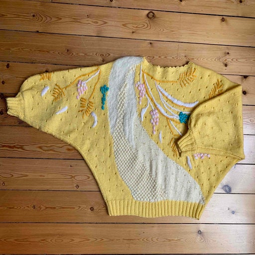 Embroidered wool sweater