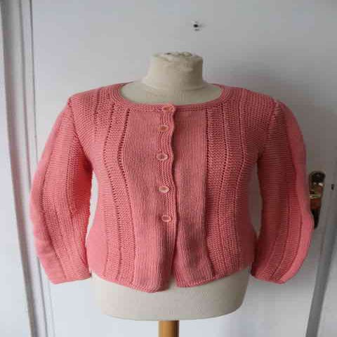 Knit and cotton cardigan