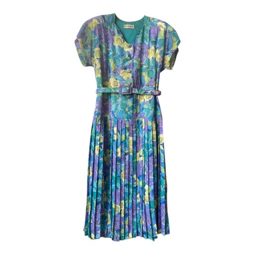 Robe plissée à fleurs