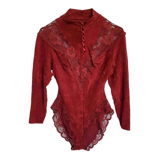 Velvet and lace bodysuit