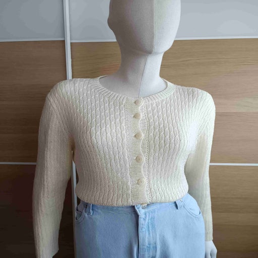 Cable knit cardigan